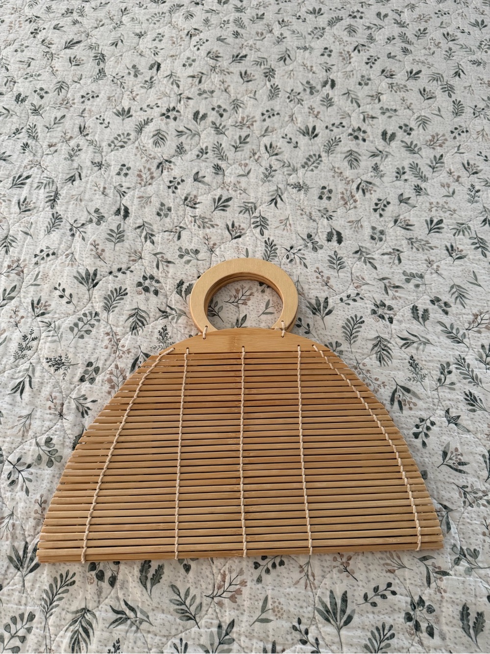 Cult Gaia Bamboo Handle Brown Vacation Bag Clutch Wristlet